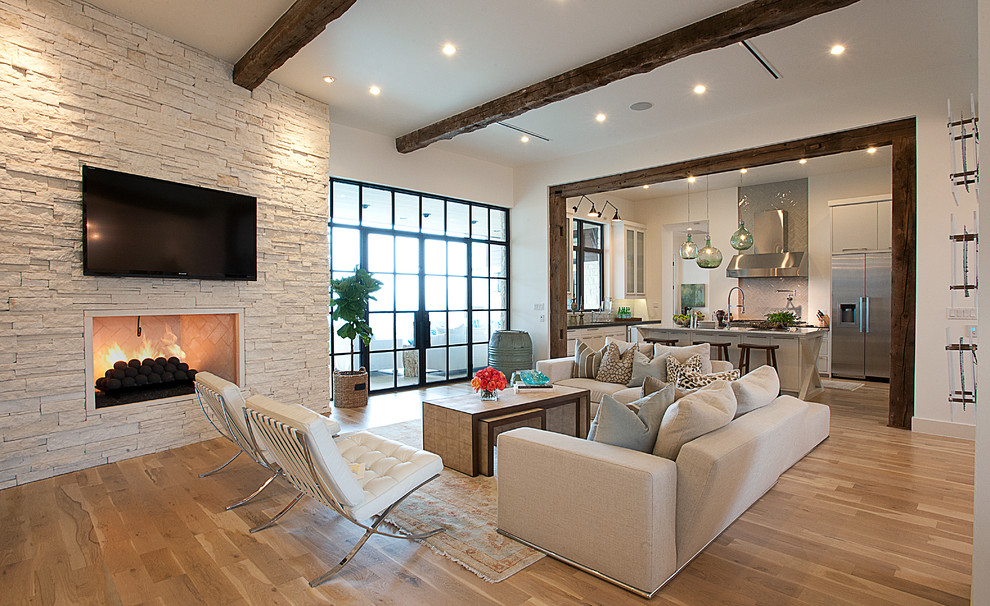 define transitional living room