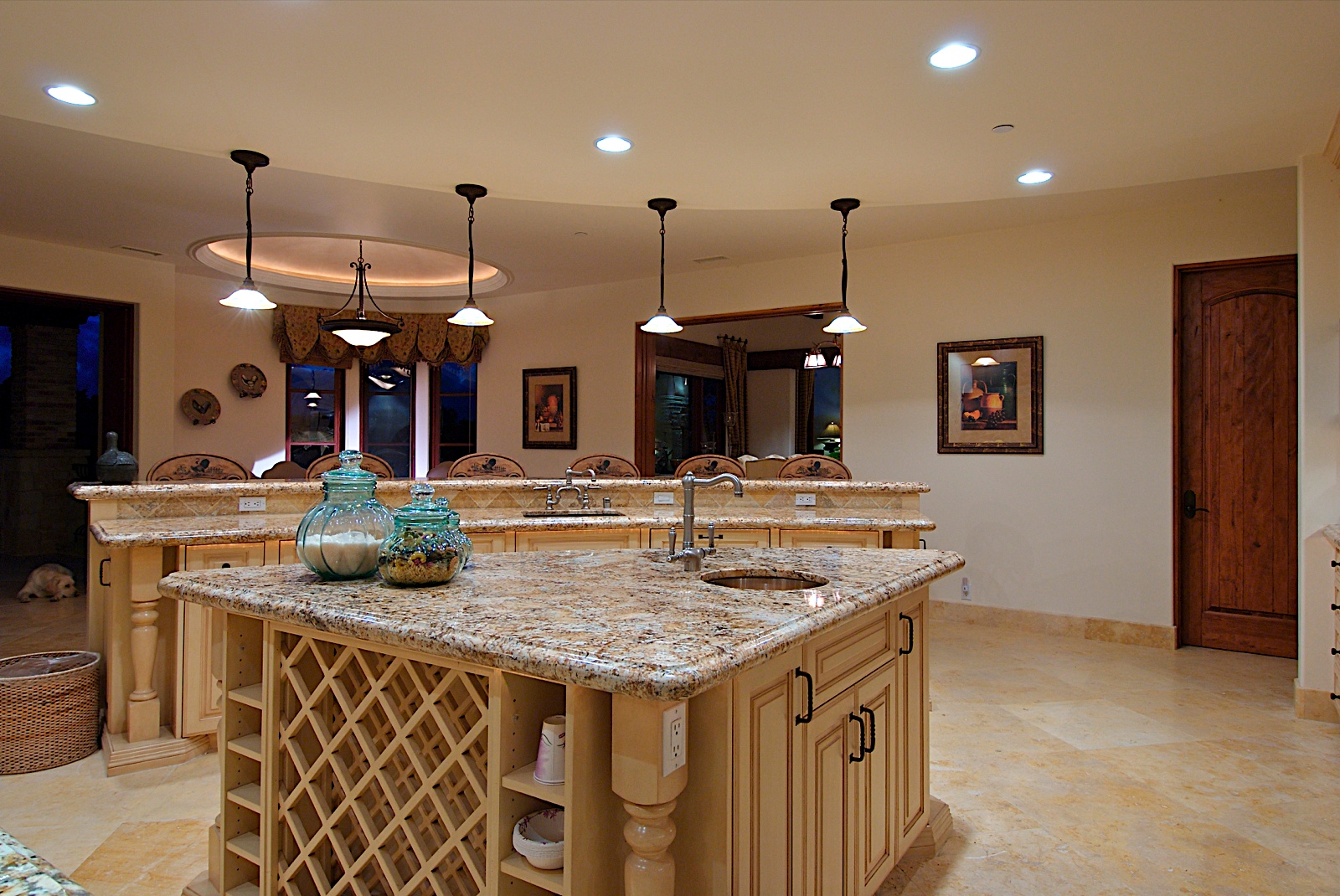 rectangle kitchen lighting design
