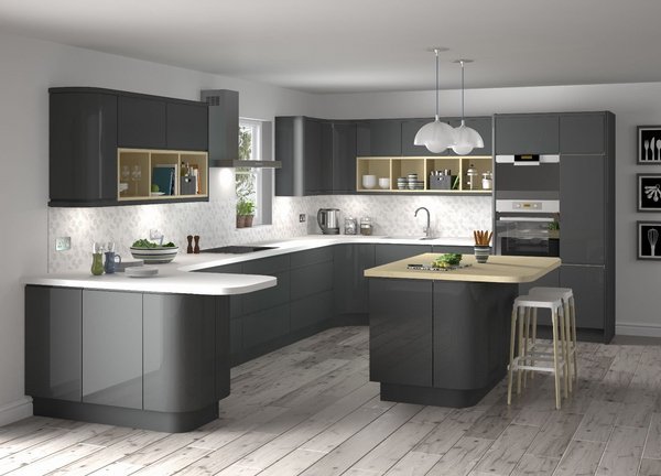 grey interior design kitchen