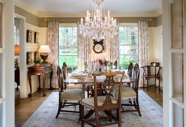 formal dining room with carpet