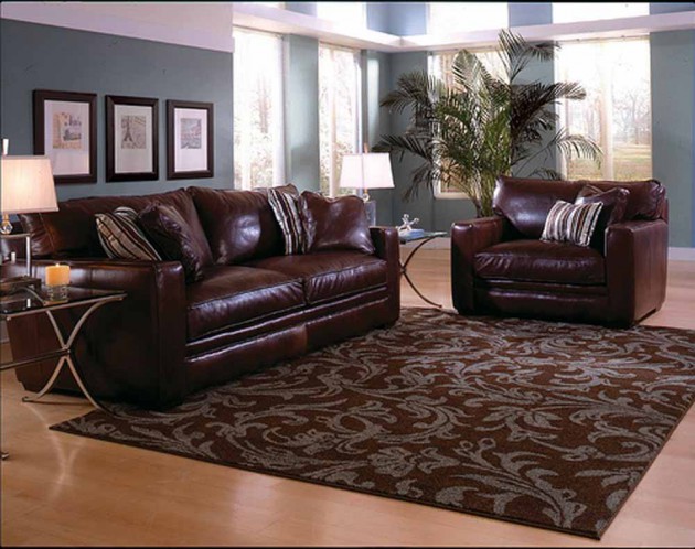 chocolate carpet in living room