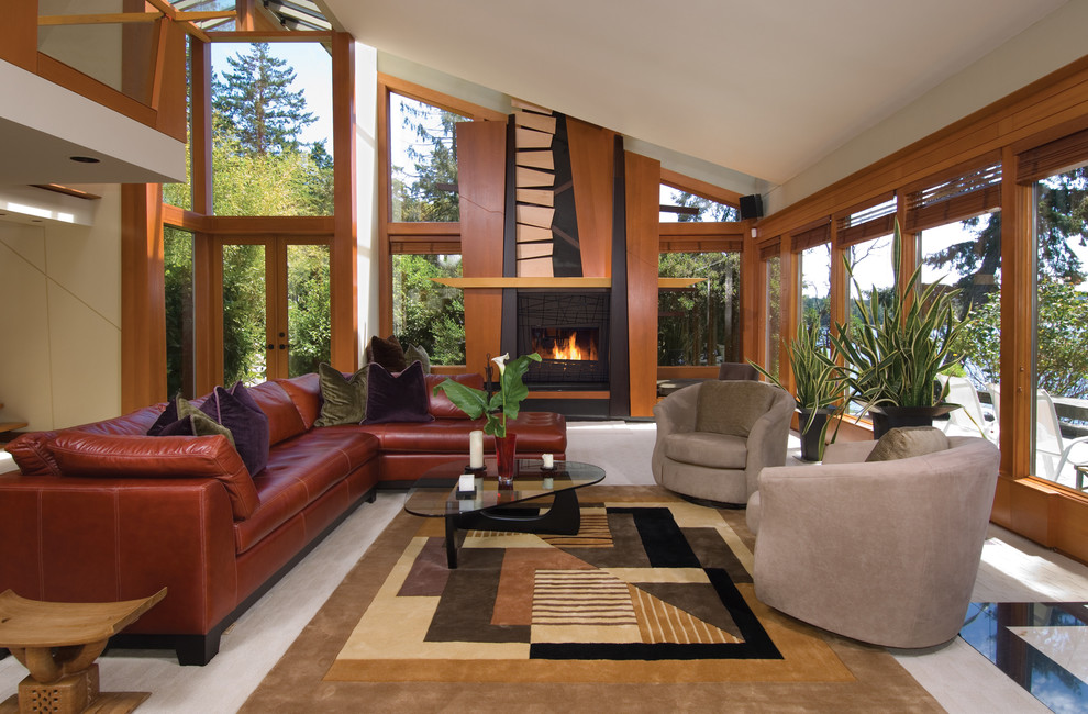 mid century modern living room designs