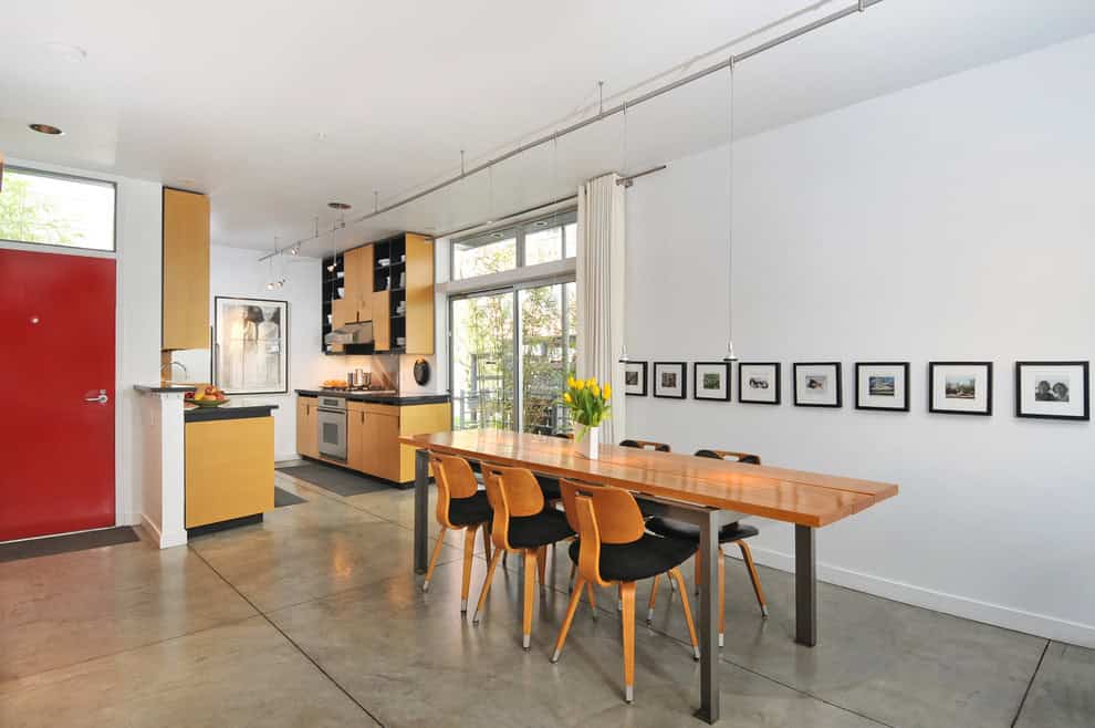 17 Divine Dining Room Designs With Concrete Flooring