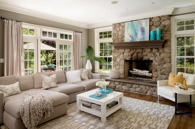 french doors to living room