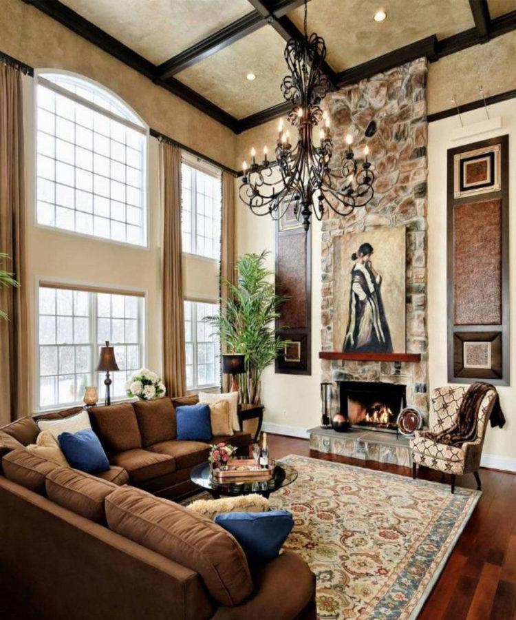 16 Outstanding Ideas For Decorating Living Room With High Ceiling