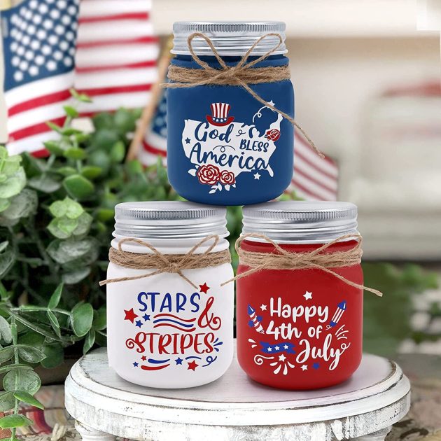 17 Rustic 4th Of July Mason Jar Decor Ideas For A Cozy Patriotic Atmosphere