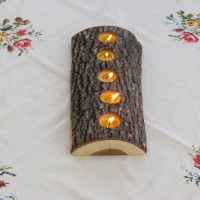 DIY tealight wood candle holder