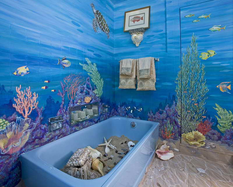 18 Cool Blue Kids Bathroom Design Ideas