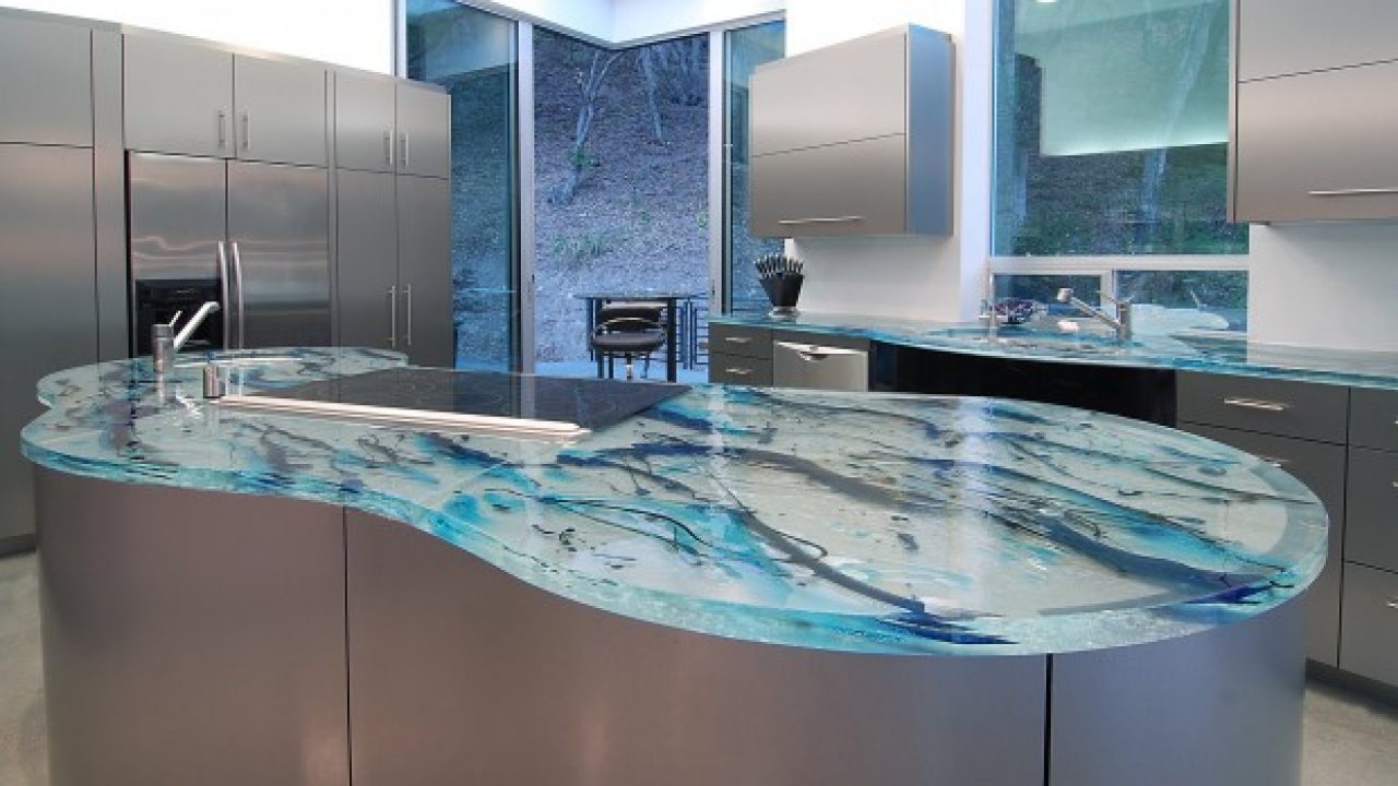 19 Adorable Stylish Glass Kitchen Countertop Design Ideas