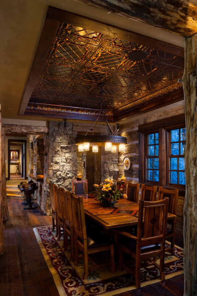 Log Cabin Master Bedroom Decorating Ideas ~ Rustic Dining Cabin Cozy