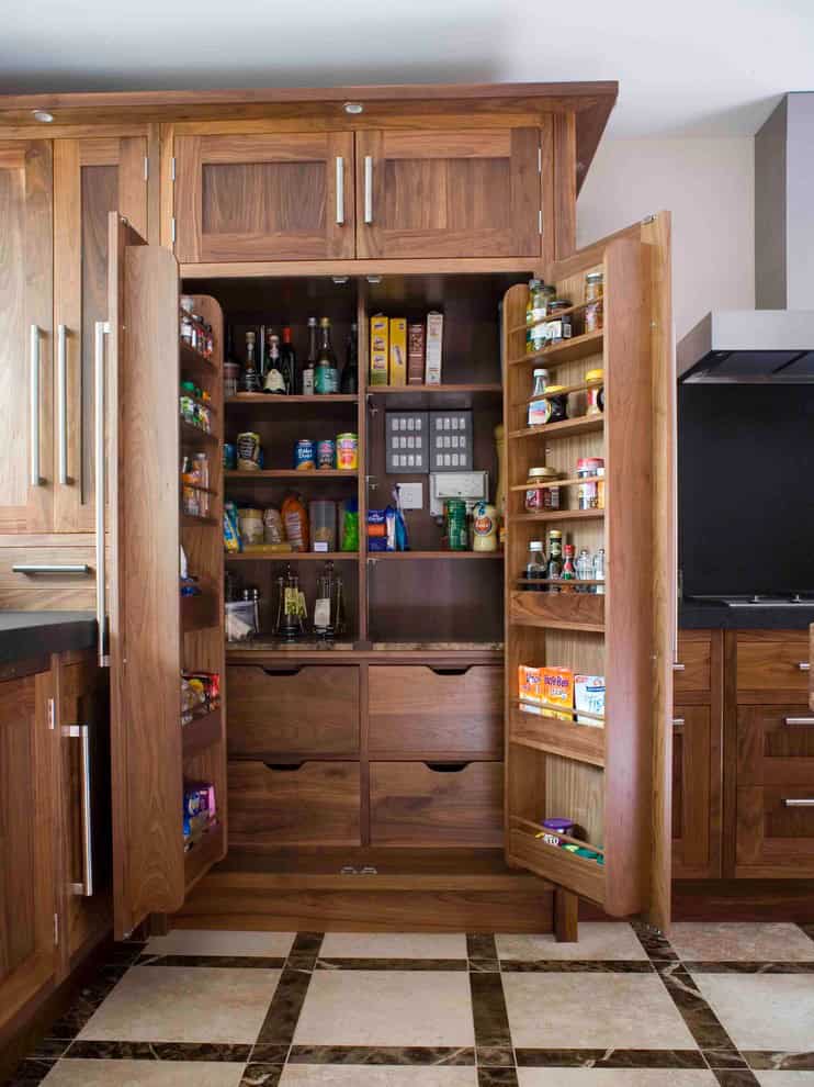 15 Handy Kitchen Pantry Designs With A Lot Of Storage Room