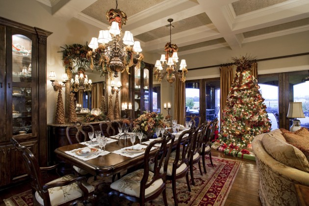 pretty dining room christmas tree