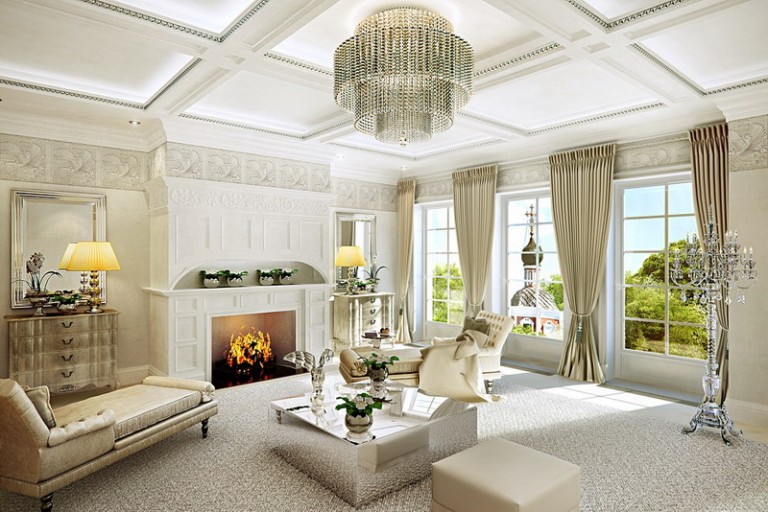 glamorous luxury living room