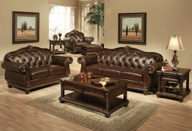 formal leather sofa set