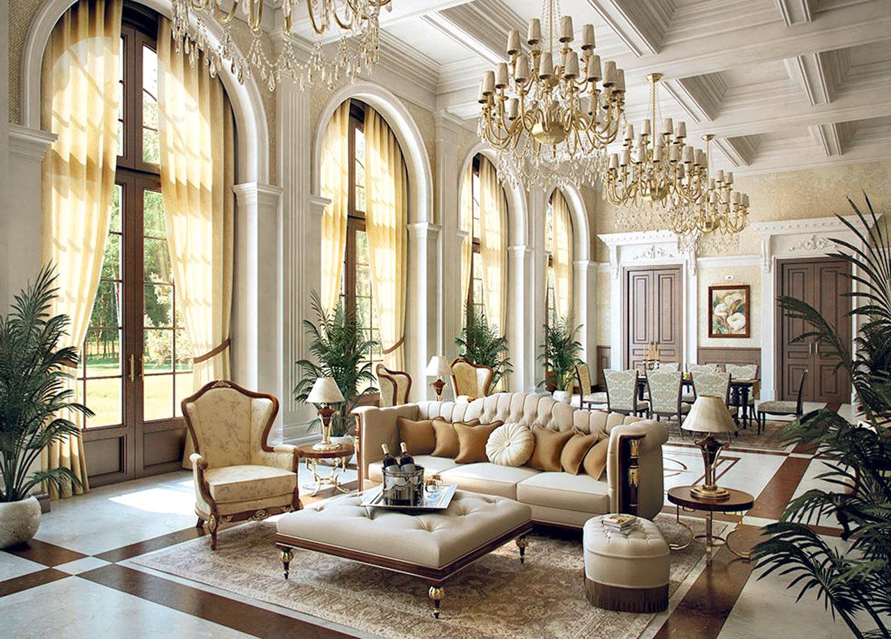 long ottoman living room