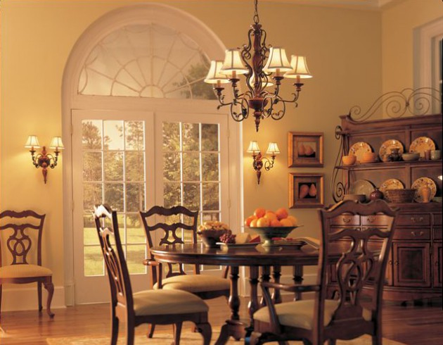 Chandeliers For Dining Room With Antique Decor