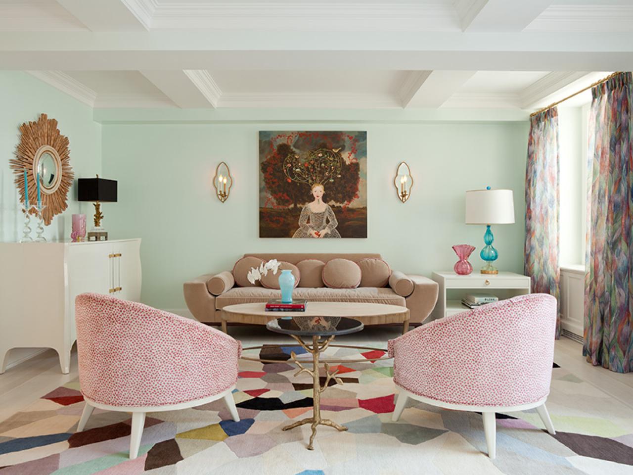 pastel green living room ideas