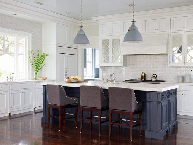 16 Magnificent Kitchen Designs With Blue Kitchen Island