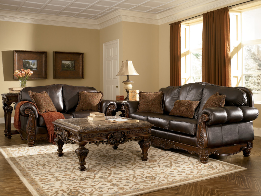 living room decor leather furniture