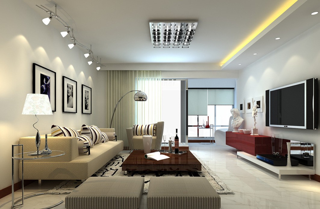 Ideas For Living Room Lightninght And Light Colr
