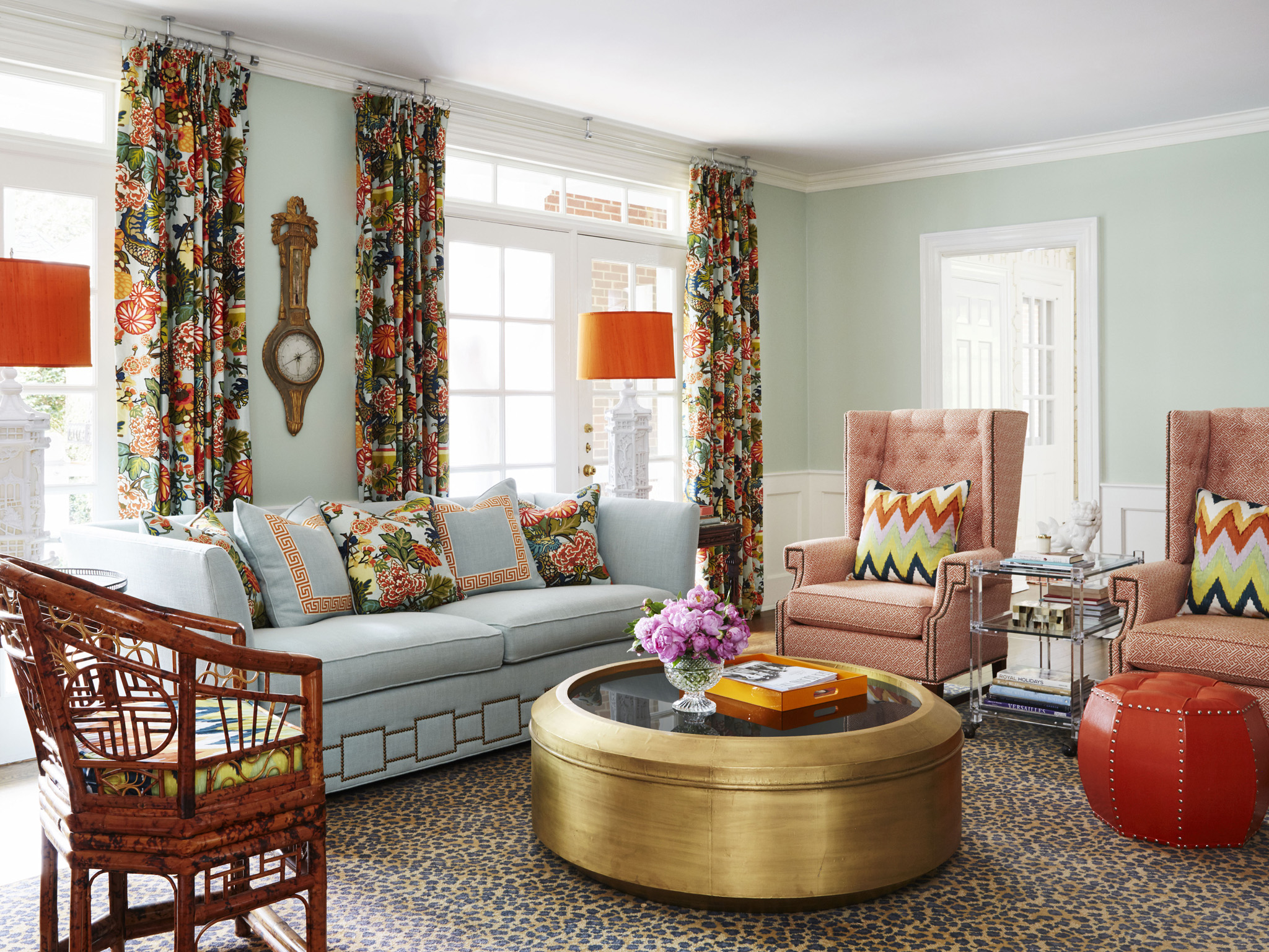 colorful living room walkthrough