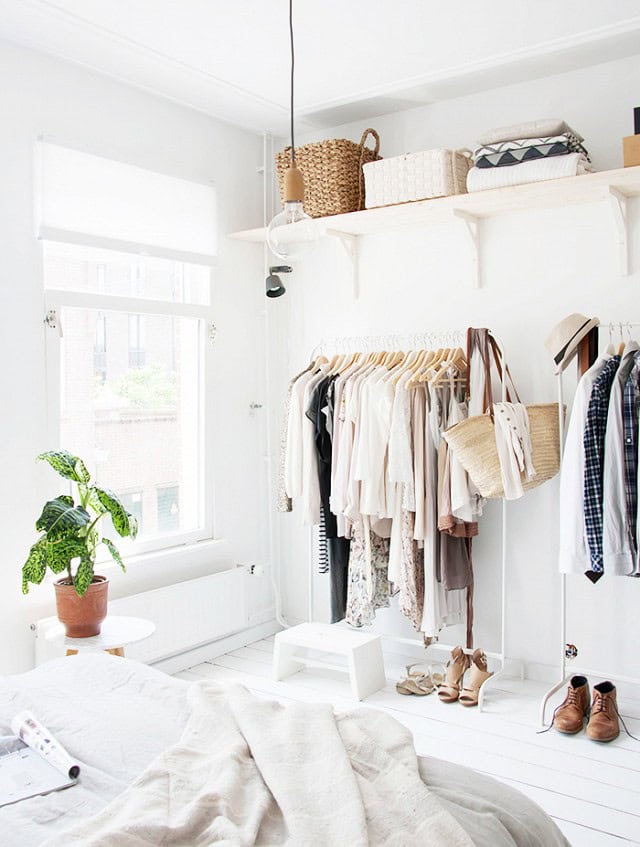 21 Really Inspiring Makeshift Closet Designs For Small Spaces