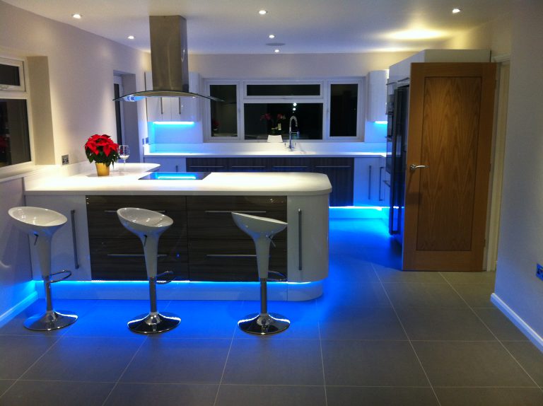 blue led light for kitchen cabinet