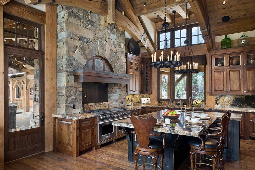 rustic mountain kitchen design