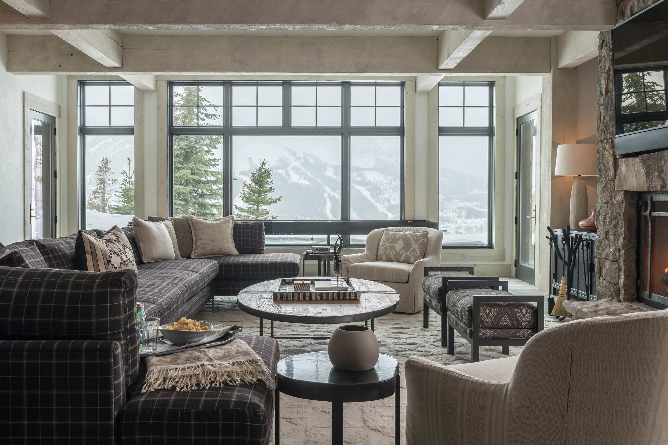 neutral rustic living room ideas
