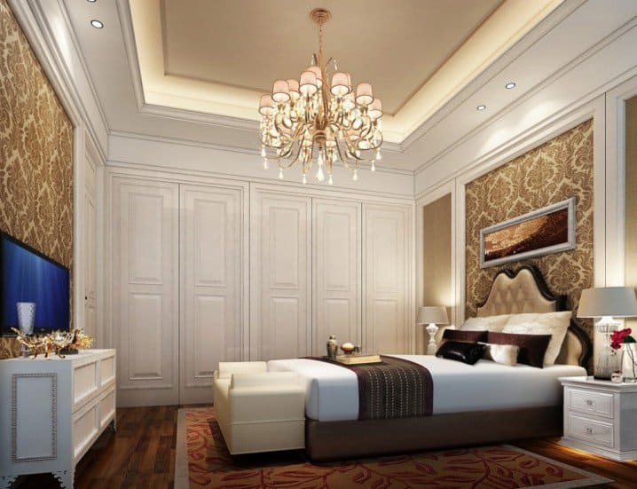 16 Fascinating Bedrooms With Extravagant Chandeliers