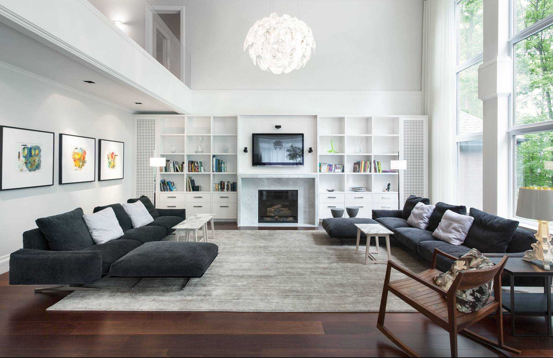 furnishing large living room