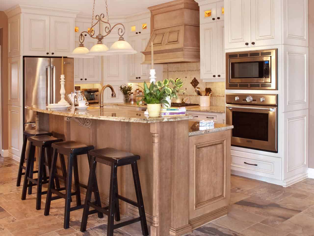 18 Kitchen Islands With Seating In Traditional Style