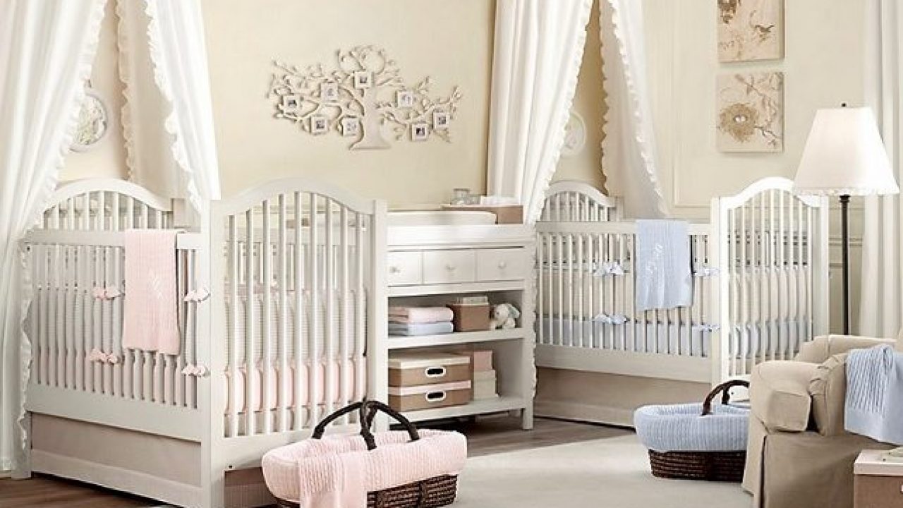 Спальня для новорожденной двойни