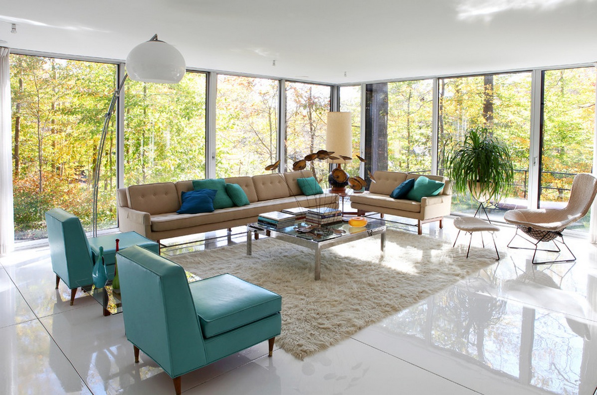 glass wall living room ideas