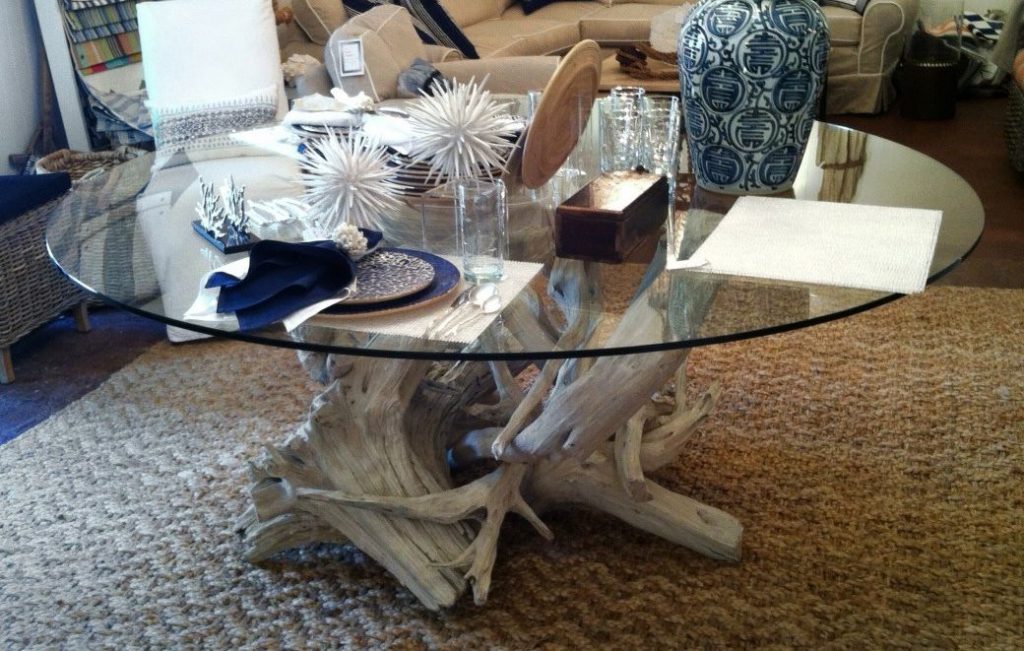 living room driftwood coffee table