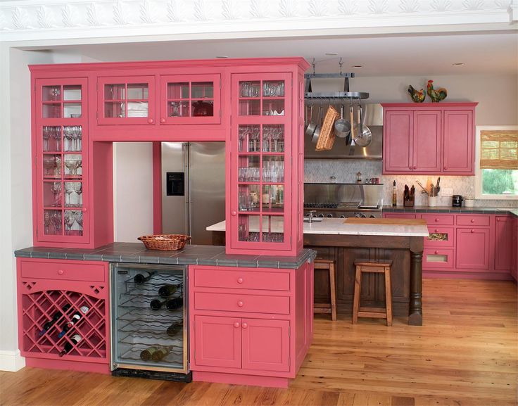 light pink kitchen decor