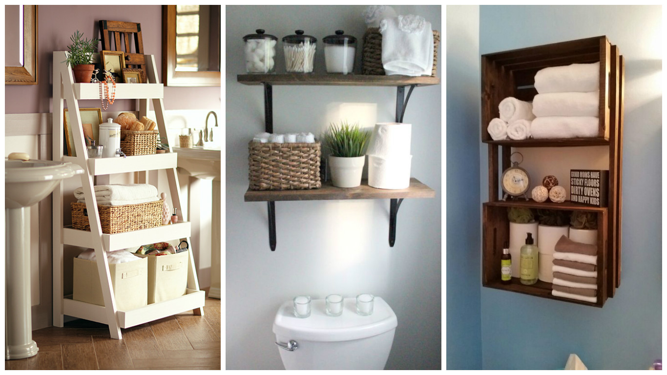 16 Fascinating DIY Shelves For Better Bathroom Organization