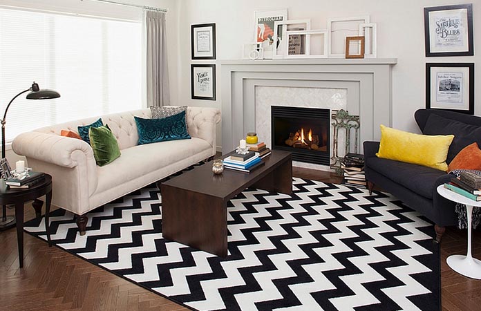 Black And White Carpet Living Room