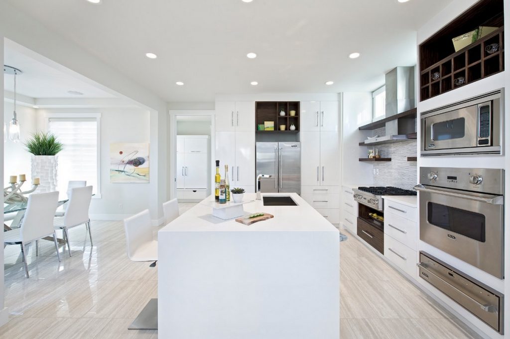 kitchen white design floors