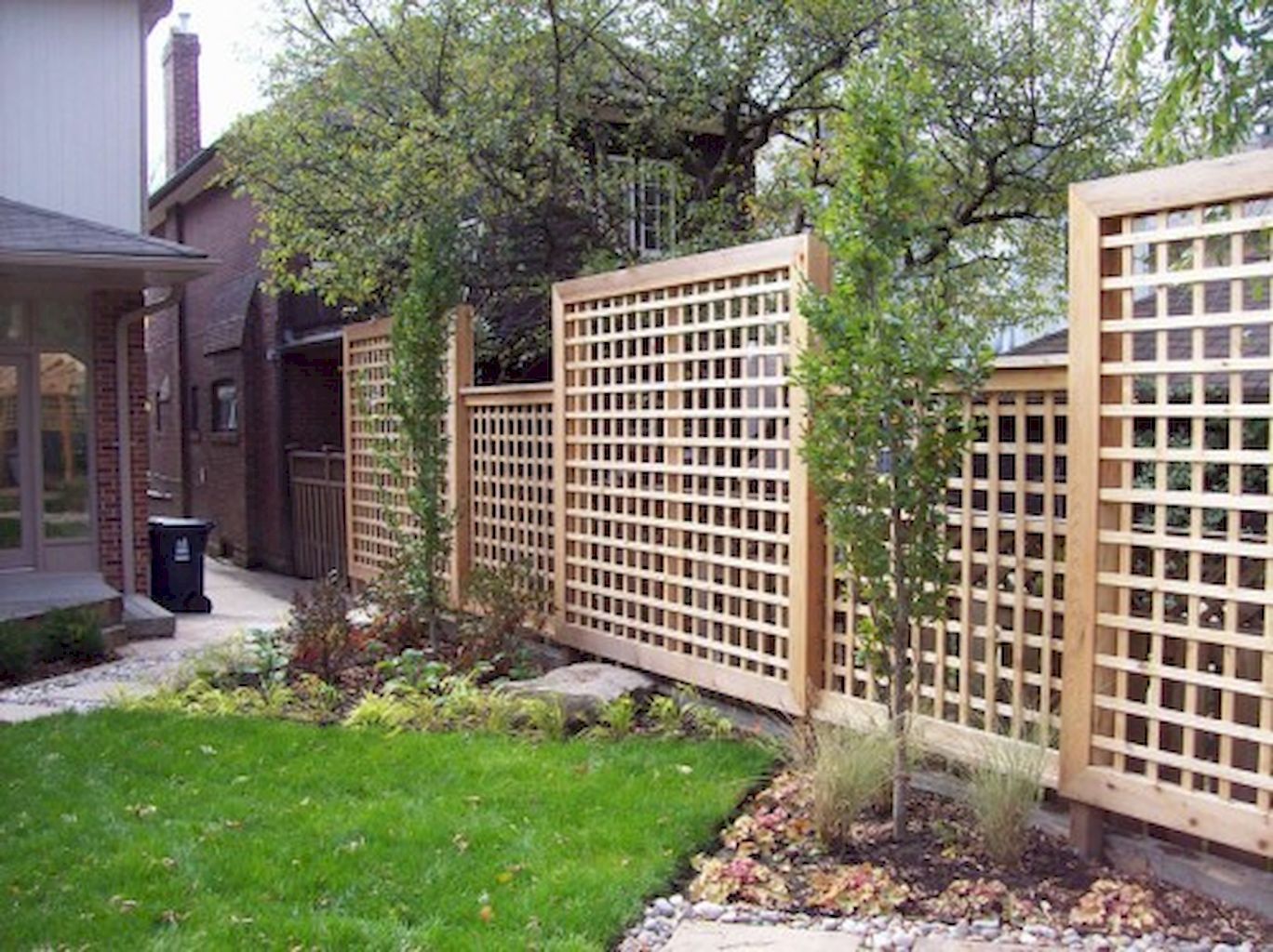wood and lattice fence ideas
