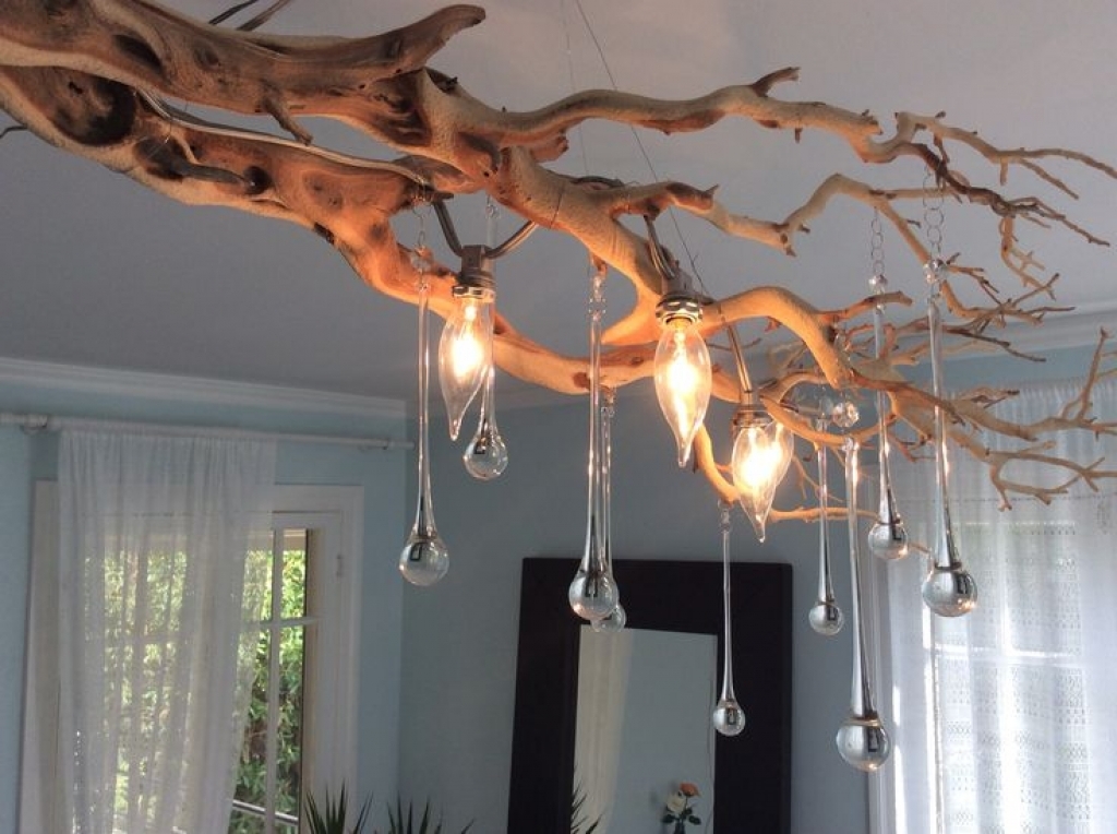 tree branch chandelier dining room