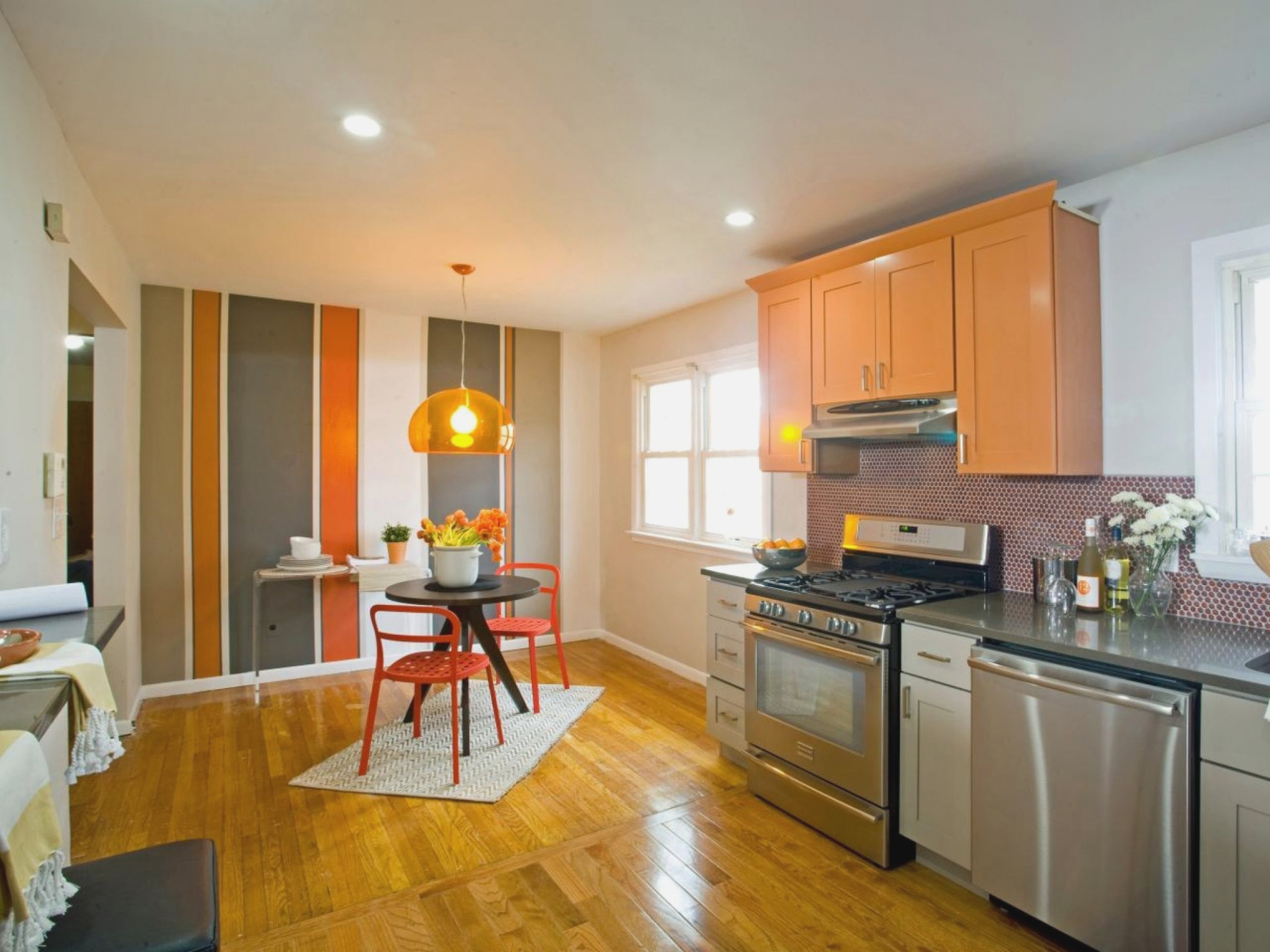 light orange kitchen tiles