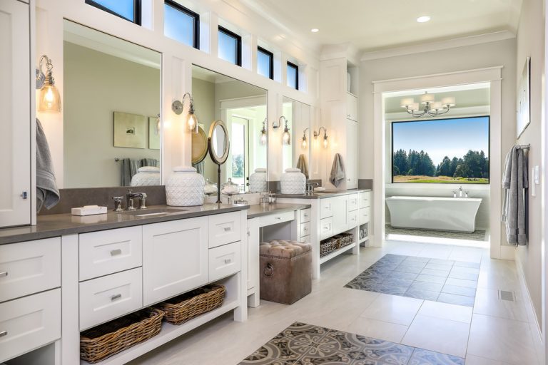 17 Wonderful Farmhouse Bathroom Designs You'll Adore