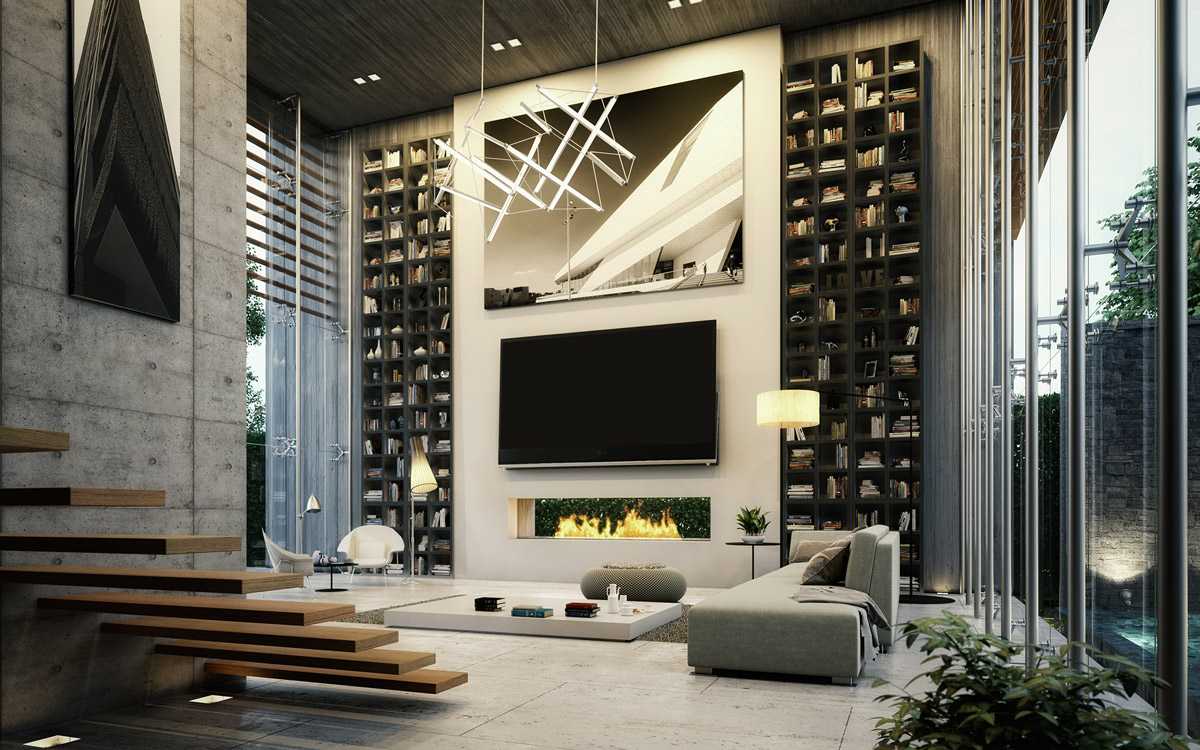 modern rich living room