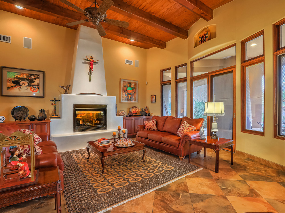 southwestern adobe style living room