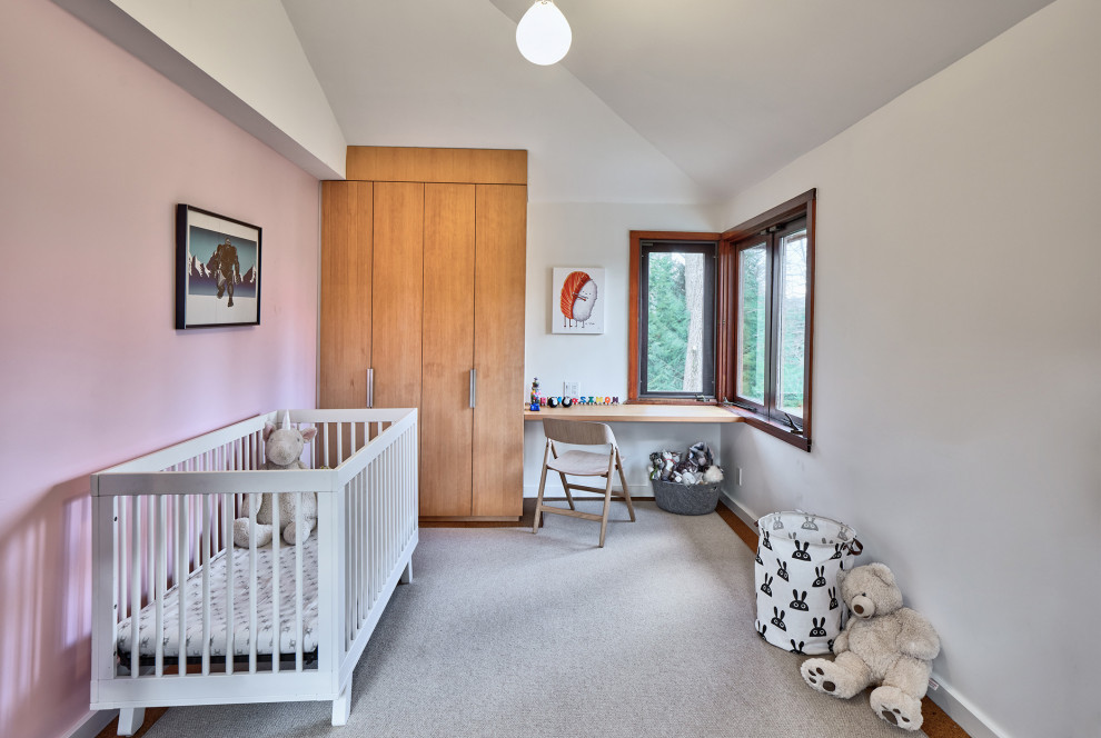 mid century modern baby room