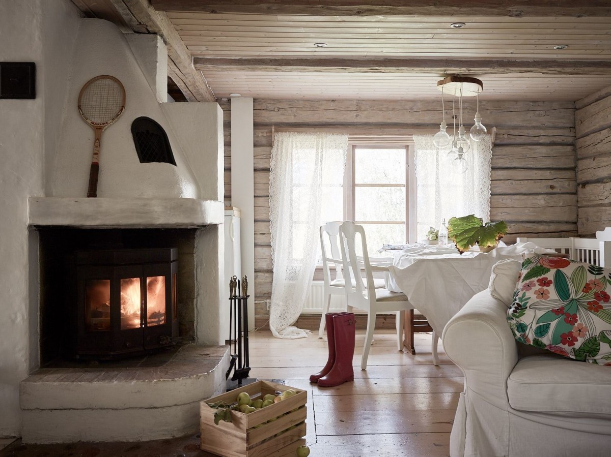 scandinavian cabin interior design living room