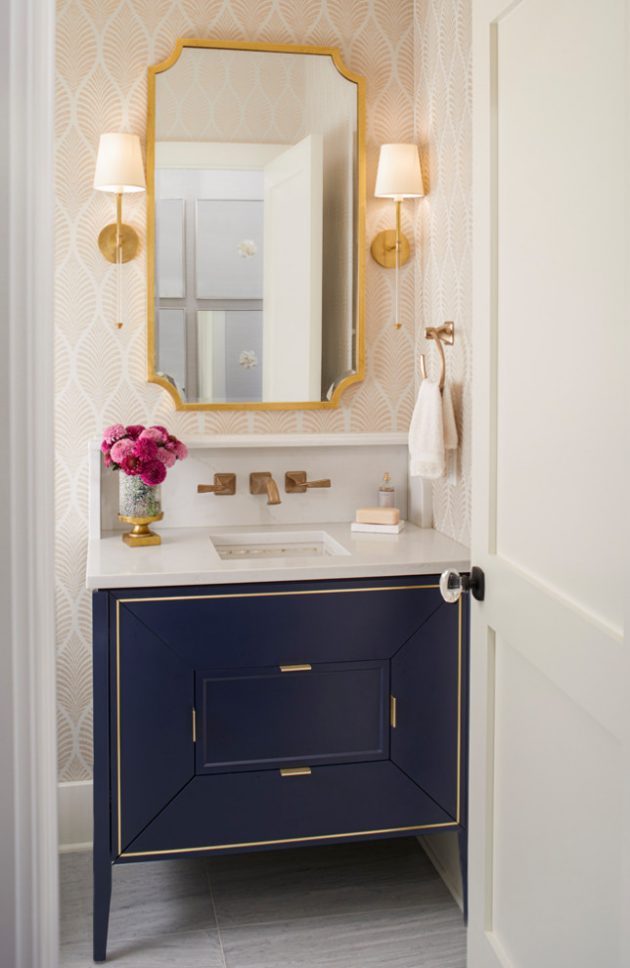 18 Elegant Traditional Powder Room Interiors That Will Stun You