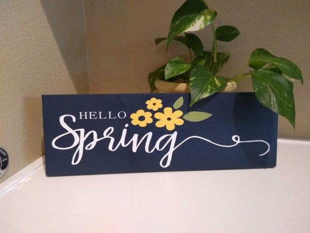 18 Beautiful Spring Sign Decoration Ideas To Scatter Around Your Home