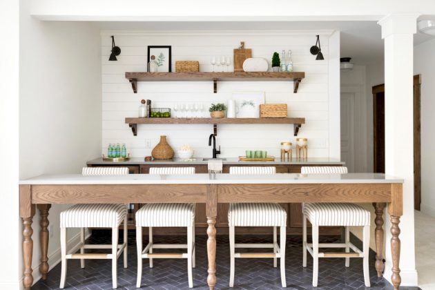 18 Magnificent Farmhouse Home Bar Designs For Any Occassion 14 630x420 